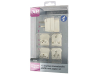 DLH International Plug Kit adaptateur prise d'alimentation Universel Blanc