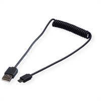 ROLINE 11.02.8317 USB kábel 1 M USB 2.0 USB A Micro-USB B Fekete