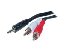 shiverpeaks 3.5mm/2 x RCA 1.5m Audio-Kabel 1,5 m Schwarz, Rot, Weiß
