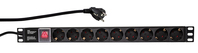 LogiLink PDU9C02 rozdzielacz zasilania PDU 9 x gniazdo sieciowe Czarny