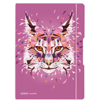 Herlitz Wild Animals Lynx Notizbuch Pink A4 80 Blätter
