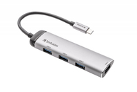 Verbatim USB-C Multiport Hub USB 3.2 Gen 1 (3.1 Gen 1) Type-C 5000 Mbit/s Szary