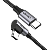 Ugreen 50123 USB-kabel USB 2.0 1 m USB C Zwart, Zilver