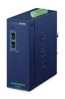 PLANET IP40 Industrial 2-Port netwerk media converter 10000 Mbit/s Blauw