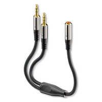sonero S-ACA002 câble audio 0,25 m 3,5mm 2 x 3.5mm Noir