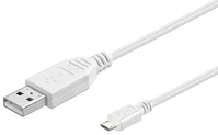 Microconnect USBABMICRO1W USB kábel 1 M USB 2.0 USB A Micro-USB B Fehér