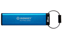 Kingston Technology IronKey Keypad 200 USB flash meghajtó 8 GB USB C-típus 3.2 Gen 1 (3.1 Gen 1) Kék