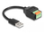 DeLOCK 66061 USB-kabel 0,15 m USB 2.0 USB A 5-pin terminal block Zwart