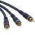 C2G 3ft Velocity™ RCA Type Audio/Video Combination Cable cable de vídeo compuesto 0,91 m Negro