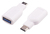Microconnect USB3.1CAAFW tussenstuk voor kabels USB C USB A Wit