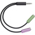 SpeaKa Professional SP-7870716 audio kabel 0,1 m 3.5mm 2 x 3.5mm Zwart, Groen, Paars