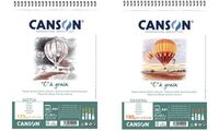 CANSON Album spiralé de papier dessin "C" à grain, A4 (5297868)