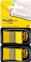 Zakładki indeksujące POST-IT® (680-Y2EU), PP, 25x43mm, 2x50 kart., żółte