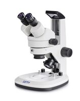 KERN Sztereo zoom mikroszkóp binokulár tubus okulár HWF 10×/∅ 20 mm/ objektív 0,7×-4,5×/ nagyítás: 45x/ LED világitás OZL 467