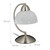 Relaxdays Tischlampe Touch, Retro Design, E14-Fassung, dimmbare Nachttischlampe, Glas & Eisen, HBT 25x15x19 cm, silber