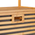 Relaxdays Badregal mit Wäschekorb, 2 Ablagen, HxBxT: 96 x 44 x 33 cm, kippbarer Wäschesammler, Bambus, Stoff, natur/grau