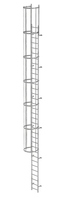 MUNK Günzburger Steigtechnik 520125 Einzügige Steigleiter mit Rückenschutz Stahl