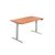 First Sit/Stand Desk 1400x800x630-1290mm Beech/White KF820727
