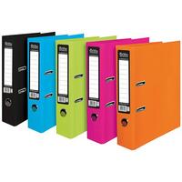 Pukka Brights Assorted Lever Arch File Laminated Paper on Board A4 70mm Spine Width (Pack 10)