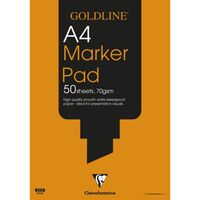 Clairefontaine Goldline A4 50 Sheet 70gsm Acid-Free Bleedproof Paper Marker Pad