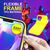 Hülle für iPhone 14 Plus - Bunte Neon Silikon Handyhülle Samtig Rutschfest Cover Gelb