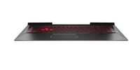 Tcover Tdb Kb Bl Tp 230W Odd T 931689-141, Housing base + keyboard, Turkish, Keyboard backlit, HP, OMEN 17-an Einbau Tastatur