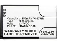 Battery for Honeywell Scanner 4.6Wh Li-ion 3.7V 1250mAh Black, 70e, 75e, Captuvo 70e, Captuvo 75e, Captuvo SL22, Captuvo SL22 Sled Drucker & Scanner Ersatzteile