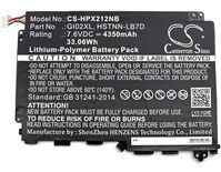 Laptop Battery for HP 33Wh Li-Pol 7.6V 4350mAh Black, 33Wh Li-Pol 7.6V 4350mAh Black, Pavilion X2 - 12-B096MS, Pavilion X2 12, Batterien