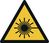 Minipiktogramme - Warnung vor Laserstrahl, Gelb/Schwarz, 2.5 cm, Polyester