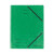 Einschlagmappe A4 Colorspan mit Gummizug grün, Colorspan-Karton, 355 g/qm