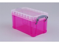Really Useful Box Stapelbare Opbergbox, PP, 2.1 L, Roze Transparant
