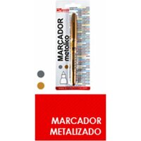 BOLIGRAFO MARCADOR METALICO ORO/PLATA 2-3MM