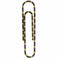 Briefklammer Zebra kunststoffüberzogen 50mm gelb-schwarz VE=100 Stück