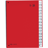 Pultordner 1-31 Color-Einband rot