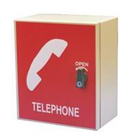 Small Telephone Cabinet in Red