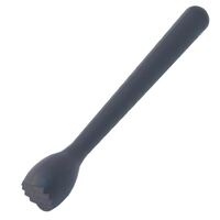 Cocktail Muddler in Black Made of Plastic with Crinkled End 8.25" Long