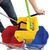 Jantex Dual Bucket Mop Wringer in Blue and Red with Frame and Wheels
