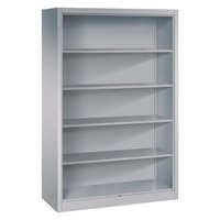 Büroregal mit 4 Einlegeböden Bücherregal Standregal Aktenregal 195x120x50 cm, RAL 9006 Weißaluminium