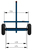 fetra® Handwagen, Ladefläche 850 x 525 mm, Siebdruckplatte, Geländer , Vollgummiräder