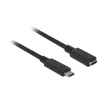 Delock Kábel - 85542 (USB (USB 3.1 Gen 1) USB Type-C, apa/anya, fekete, 2m)