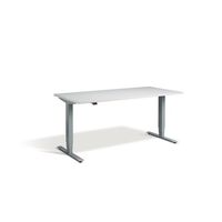 Adjustable height desk with dual motor