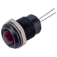 CML 19211003 M14 LED Indicator Red Prominent Black Chrome Bezel 2.0VDC