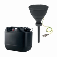10l Disposal unit with safety funnel V2.0 HDPE electrostatic conductive