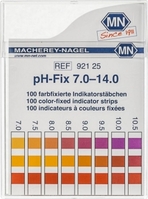 7,0 ... 14,0pH Tiras indicadoras del pH de color fijo universales