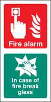 SPARTEX 11031X FIRE ALARM / BREAK GLASS (200X100MM) 1: RIGID PLASTIC