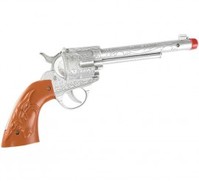 Pistola de Vaquero Marrón y Plateada T.Única