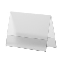 Tent Display / Tabletop Display in Rigid Plastic in Standard Paper Sizes | 0.4 mm anti-reflective A7