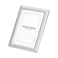 Picture Frame / Snap Frame / Aluminium Snap Frame, 14 mm profile, with stand | A6 (105 x 148 mm) 126 x 169 mm 95 x 138 mm