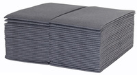 Dark / Slate Grey Disposable Napkins Luxury Linen Feel Airlaid 8-Fold 40cm Pack of 50