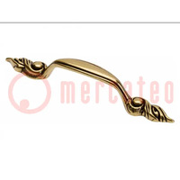 Holder; ZnAL; antique brushed brass; H: 25.5mm; L: 160mm; W: 20mm